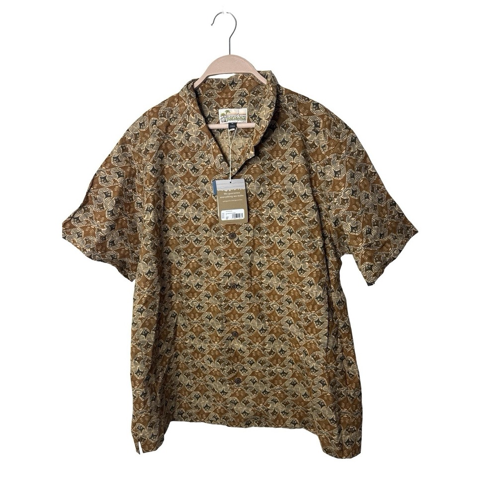 Patagonia Pataloha Shirt Sz XL Style #52566, FA22, Ray Migration: Wood Brown